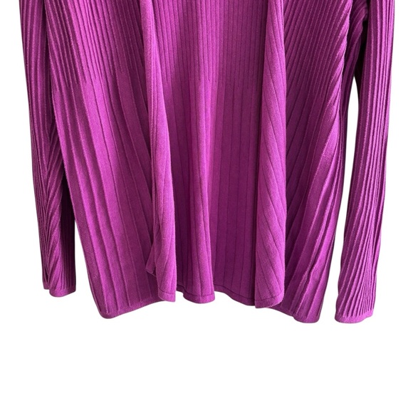 Charter Club Open Front Sweater Cardigan Size 1X Ribbed Office Casual Stretch - Picture 3 of 16